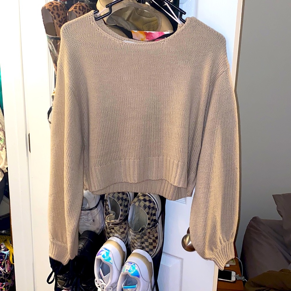 Cropped Sweater beige